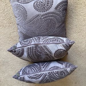 Three Pier 1 Decorative Pillows 16”x16”